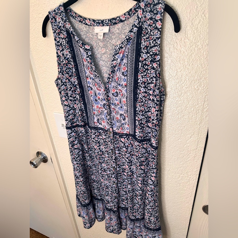 J. Jill Floral Sleeveless Dress. Oversized size small.